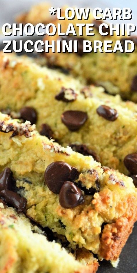 Easy Breakfast Bread, Chocolate Chip Zucchini Bread, Low Carb Low Fat Recipes, Baking Powder Uses, Baking Soda Beauty Uses, Boiled Egg Diet Plan, Low Carb Low Sugar, Breakfast Bread, Low Carb Zucchini