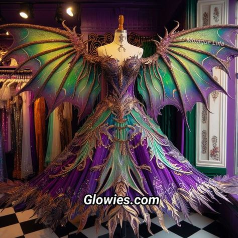 Monique Lula, Wing Dress, Apparel Aesthetic, Dragon Wing, Wings Dress, Amazing Dresses, Dragon Wings, Digital Graphics, Graphic Artist