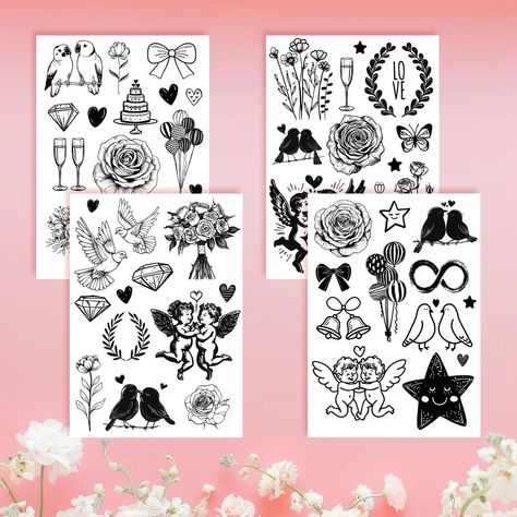 It’s hard to tell who has more fun at the wedding when applying our temporary wedding-themed tattoos – the adults or the kids. What do you think? -- #WeddingTattoos #WeddingPortraits #WeddingInk #TemporaryTattoos #WeddingIdeas #WeddingMemories #WeddingInspiration #WeddingFavors #WeddingSouvenirs #WeddingPrints -- Wedding Bride gift, Wedding favors for guest, Engagement Party Wedding tattoo Bridal Tattoo, Wedding Temporary Tattoos, Tattoo Bar, Tattoos Set, Tattoo Station, Temporary Tattoo Paper, Portrait Tattoos, Tattoos Unique, Tattoo Paper