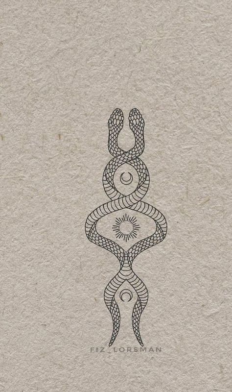 Kundalini Tattoo, Serpent Tattoo, Snake Tattoo Design, Spiritual Tattoos, Spine Tattoos, Tattoo Designs And Meanings, Subtle Tattoos, Snake Tattoo, Art Tattoos