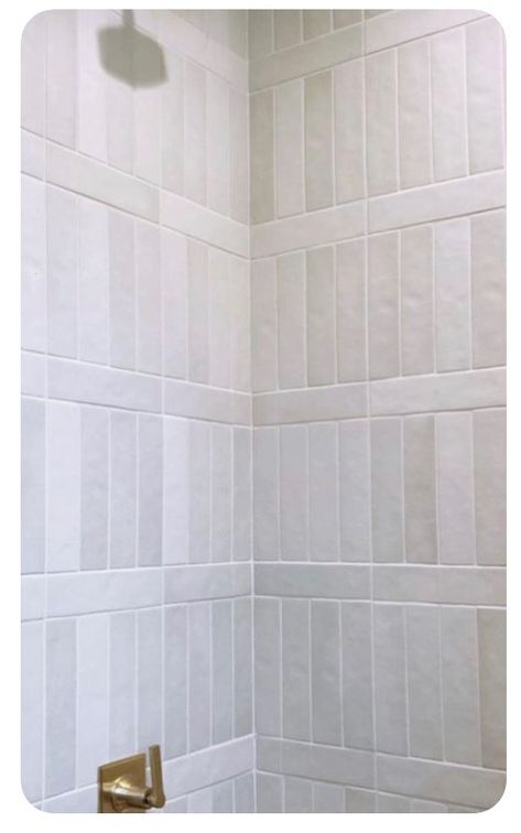 Wall Tile Pattern, Tile Room, Home Goals, Subway Tile Showers, Design Tiles, Subway Tiles Bathroom, New House Bathroom, Tile Layout, Downstairs Bathroom