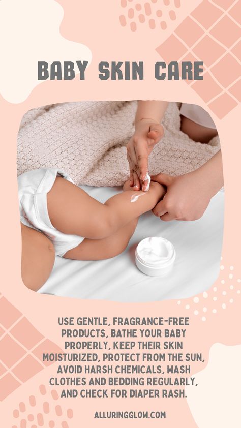 Best baby skin care routine. #babycare #mom #skincareroutine #tips #newborn #newmom Skincare Post Ideas, Fragrance Free Moisturizer, Mild Cleanser, Baby Care Tips, Baby Advice, Baby Skin Care, Newborn Care, Gentle Cleanser, Baby Powder