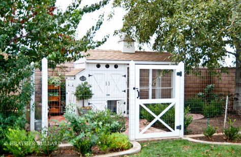 Coop White Chicken Coop, Heather Bullard, Chicken Coop Blueprints, Chicken Coop Garden, Chicken Coup, Coop Design, Chicken Coop Designs, Coop Plans, Building A Chicken Coop