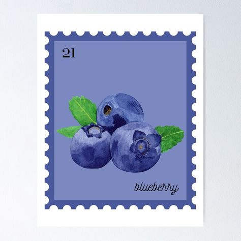 "Blueberry Watercolor Postage Stamp " Sticker for Sale by CraftCartelArt | Redbubble Blueberry Sticker, Blueberry Watercolor, Sticker Design Inspiration, Blueberry Juice, Sticker Template, Red Bubble, Postage Stamp, Blueberries, Postage Stamps