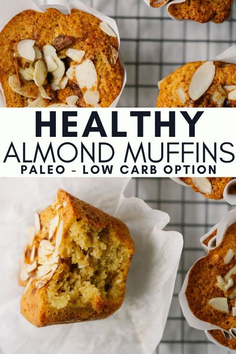 Grain Free Breakfast, Paleo Muffins, Almond Muffins, Baking With Almond Flour, Almond Croissant, Sicilian Recipes, Gluten Free Muffins, Paleo Breakfast, Healthy Muffins