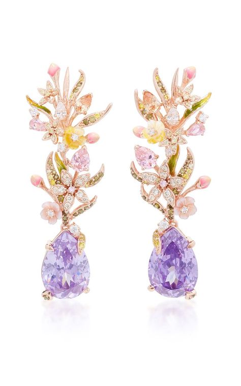 Bougie Closet, Lilac Earrings, Sea Style, Canary Diamond, Adina Reyter, Purple Jewelry, Earrings Purple, Purple Earrings, Fancy Jewelry