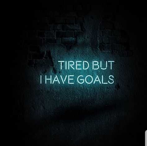 Hustle Harder Wallpaper, Gym Goals Quotes, Tired But I Have Goals, Career Quotes Inspirational, Inspirational Horse Quotes, Neon Signs Quotes, Neon Quotes, Neon Words, Blue Words