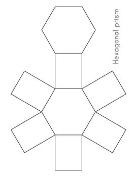 MAKE A 3D HEXAGONAL PRISM SHAPE OUT OF PAPER - TEMPLATE:This great resource contains a template for making hexagonal prism with paper after printout!This activity will help your students to learn about 3D hexagonal prism and have fun at the same time because they will enjoy it when they cut out nets of hexagonal prism template and try to fold it correctly.----------------------------------------------------------------------------------------------You can Follow Me on TPT for new resources.Thank Geometric Paper Folding 3d Shapes, Hexagonal Prism Template, 3d Hexagon Pattern, Prism Template, Hexagon Diy, Hexagon Template, Prisma Hexagonal, 3d Hexagon, 3d Geometric Shapes