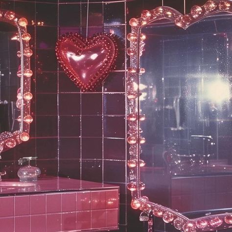 Chaos Dreamland 💘 BONITA on Instagram: "💘The bathrooms at Cupid’s motel are so dreamy you may find it hard to leave them! 💘Which is your favourite from 1-10? 🦩As a side note, I find it impossible to hear this song and not instantly think of The Lost Boys. Which is definitely in my top 5 fave films 🎥 📺AI images #ai #aiart #pinkbathroom #heartshapedtub #pinkmotel #roadsideamerica #america #roadsideattraction #roadsideattractions #fantasyplaces #imaginedplaces #pinkdecor #midcenturymodern #vintagedecor #vintagestyle #retrofuturistic #retrofuture #rockabillystyle" Chaos Dreamland, Novel Ideas, Instagram Prints, Neon Nights, February 3, Roadside Attractions, Fantasy Places, Pink Bathroom, Rockabilly Fashion