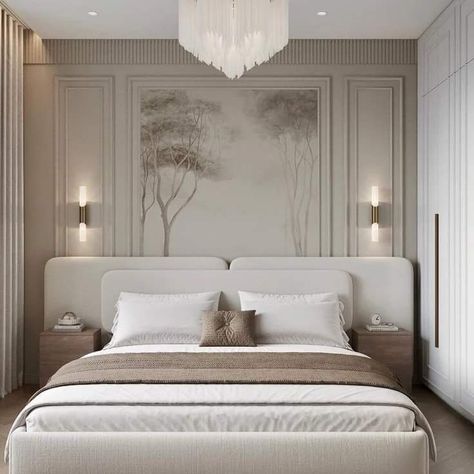 French Contemporary Bedroom, Home Hall Design, Luxury Bedroom Master, Classic Bedroom, Bedroom Bed Design, Home Design Living Room, Luxury Bedroom, Bedroom Refresh, Bedroom Layouts