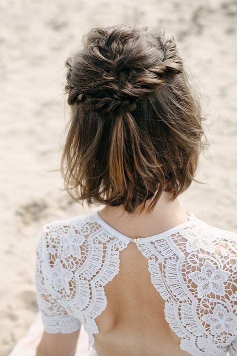 The Best Wedding Hairstyles for Every Hair Length Simple Bridal Hairstyles For Short Hair, Formal Inspiration, Ivy Wedding, Down Wedding Hairstyles, Half Up Half Down Wedding, Simple Wedding Hairstyles, Best Wedding Hairstyles, Half Updo, Wedding Hair Down