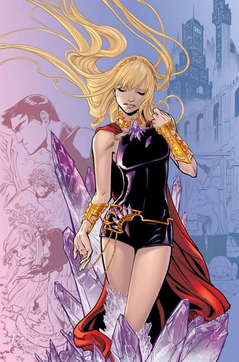 Amethyst, Princess of Gemworld by Renae De Liz Amethyst Princess Of Gemworld, Dark Evil, Tableau Art, Shy Girls, Comic Collection, Dc Characters, Geek Girls, High Fantasy, Fun Comics