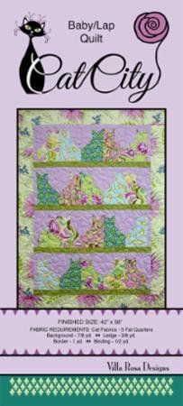 Cat City Quilt Pattern by Villa Rosa Designs City Quilt Pattern, City Quilt, Cats Quilt, Scalloped Quilt, Cat Quilt Patterns, Panel Quilt Patterns, City Baby, Villa Rosa, Basic Quilt