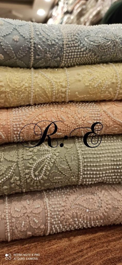 Lucknowi Chikankari Suits, Lucknowi Suits, Partywear Suits, Georgette Kurta, Chikankari Suits, Pearl Work, Lucknowi Chikankari, Fancy Suit, Georgette Dupatta