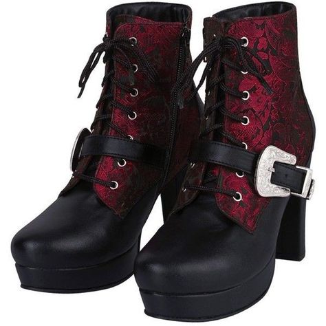 Brocade Shoes, Fashion Goth, Goth Shoes, Goth Boots, Gothic Boots, Gothic Shoes, Dr Shoes, Gothic Dress, Gothic Outfits