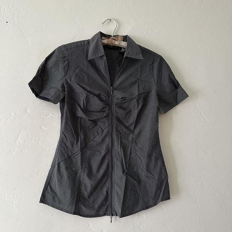 vintage grunge top pinstriped collared blouse double... - Depop Dark Closet, 90s Blouse, Collared Blouse, Vintage Grunge, Fashion Board, Style Board, Shopping List, Fashion Inspo, Bundles