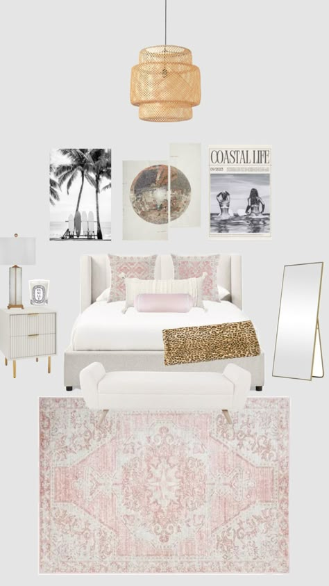 Bedroom Design Aesthetic, It Girl Room, Dream Teen Bedrooms, Dorm Room Styles, Aesthetic Coastal, Cosy Room, Girl Room Decor, Cute Bedroom, Preppy Room Decor