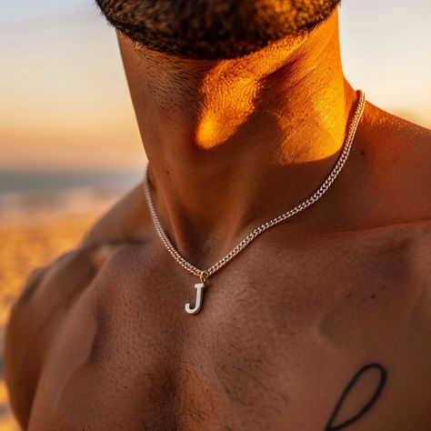 Looking for a unique and stylish gift for him? Our customizable sterling silver necklace is perfect! High-quality material and elegant design make every day special. Choose his initial to add meaning! #GiftForHim #SterlingSilver #PersonalizedJewelry Surprises For Your Boyfriend, Add Meaning, Gift Letter, Customized Necklace, Letter Necklace Silver, Boys Necklace, Silver Initial Charms, Mens Sterling Silver Necklace, Mens Necklace Pendant