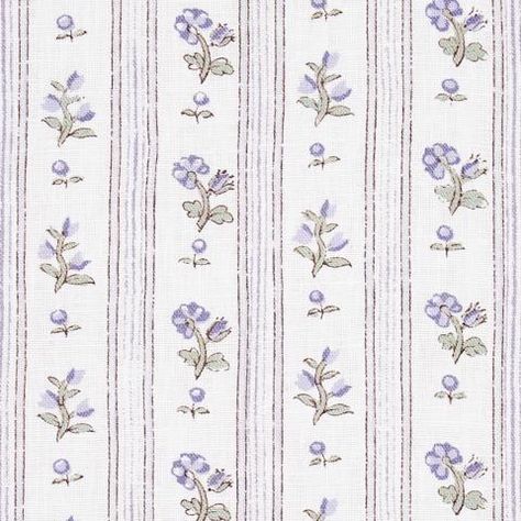 Cabanon Stripe - Violet Fabrics | Schumacher Hand Printed Textiles, Medieval Tapestry, Toile Fabric, Floral Branch, Stripe Fabric, Scale Design, Pattern Play, Craft Organization, Striped Fabrics