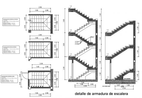 Detail of stair section drawing dwg file.  With dimesion detail, naming detail, section detail, numbering detail, stair construction detail etc in autocad format. Stair Drawing Architecture, Staircase Plans Layout, Stairs Plan Drawing, Stair Detail Drawing, Stair Construction, Stair Dimensions, How To Draw Stairs, Stair Layout, Stair Design Architecture