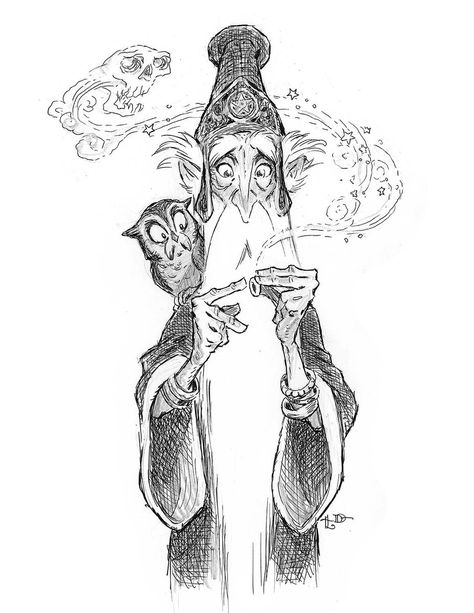 Wizard Drawings, Tony Diterlizzi, Instagram Ring, Fantasy Drawings, Halloween Cartoons, Ink Sketch, Disney Tattoos, Sketch Painting, Cartoon Character Design