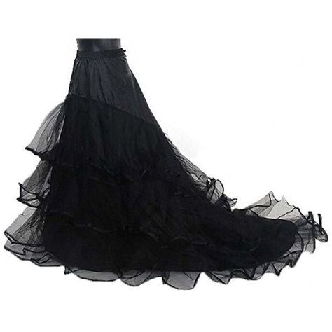 PRICES MAY VARY. Tulle Imported Drawstring closure Hand Wash Only Excellent Material: Soft polyester with lining, voile, wire, etc. This trumpet petticoat for wedding dress is designed with 3 layers and 2 hoops to shape your dress perfect and makes it look more puffy and elegant when you dress on. Most dresses need a petticoat underneath to keep its shape! Adjustable Full-Sized: The length of the 3 layers mermaid petticoat is 39.4inch /100cm in the front and 63inch/160cm in the back. Adjustable Petticoat For Wedding Dress, Slip Wedding Dress, Dress Train, Wedding Dress Train, Black Bride, Brides Wedding Dress, Other Half, Black Wedding Dresses, Best Wedding Dresses