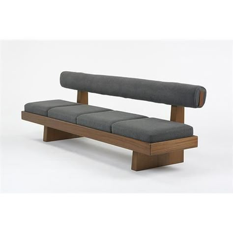 Charlotte Perriand; Mahogany 'Sandoz' Bench, 1962 Diy Living Room Furniture, Wooden Sofa Designs, Couch Diy, Couch Upholstery, Cute Furniture, Diy Barbie Furniture, Wooden Pallet Furniture, Furniture Design Wooden, Diy Couch