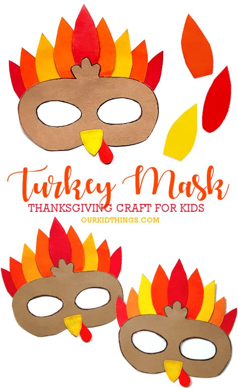 Turkey Mask Craft Turkey Crafts Preschool, Thanksgiving Arts And Crafts, Mask Craft, Turkey Crafts Kids, Fun Thanksgiving Crafts, Thanksgiving Turkey Craft, Thanksgiving Crafts Preschool, Easy Thanksgiving Crafts, November Crafts