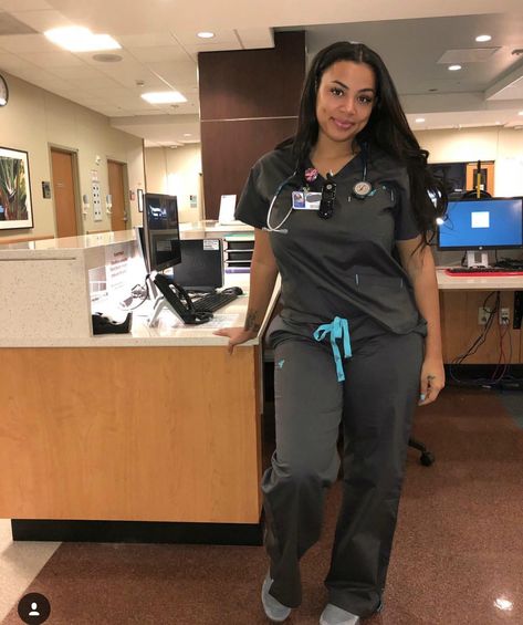 Like What You See!  Follow me!     Pinterest@daphniexll♥ Black Nurses, Nurse Outfit Scrubs, Nurse Pics, Nursing Goals, Scrub Style, Nurse Inspiration, Nurse Aesthetic, Scrubs Outfit, Nursing Fashion