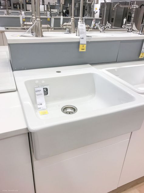 IKEA sink single Ikea Laundry Sink, Havsen Sink Ikea, Ikea Sink Cabinet, Ikea Sink, Upstairs Laundry Room, Ikea Laundry, Ikea Sinks, Ikea Laundry Room, Upstairs Laundry