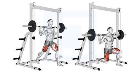 Smith Machine Leg Workout, Machine Leg Workout, Leg Workout Exercises, Smith Machine Squat, Hip Extension Exercise, Stiff Leg Deadlift, Leg Workouts Gym, Split Squats, Leg Exercises