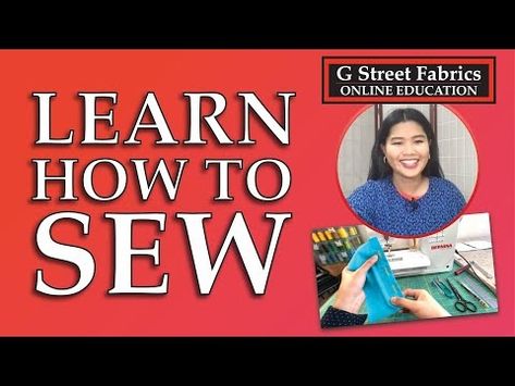 Free Online Sewing Courses, Skill Building, Sewing Courses, Beginner Sewing, Online Education, Sewing For Beginners, How To Sew, Learn To Sew, Fabric Online