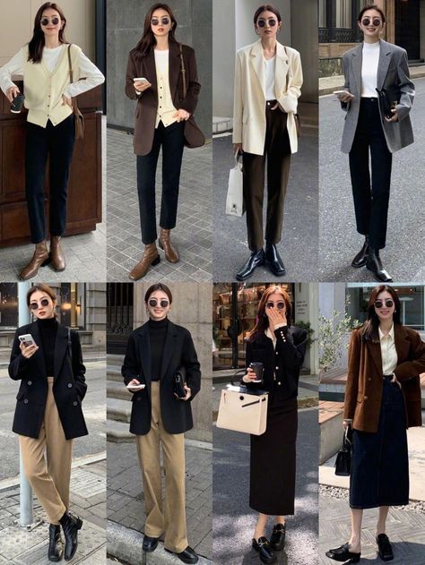 Korean Business Casual For Women, Autumn Smart Casual Women, Destined To You Kdrama, Japan Work Outfit Women, Working Outfit Korean, Korean Business Outfits, Formal Korean Outfits For Women, Smart Chic Outfit Women, Korean Work Outfit Business Casual