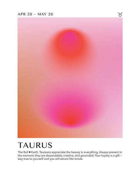 Aura Artwork, Zodiac Aura, Taurus Astrology, Taurus Art, Gradient Art, Aura Gradient, Pastel Poster, Energy Art, Your Horoscope