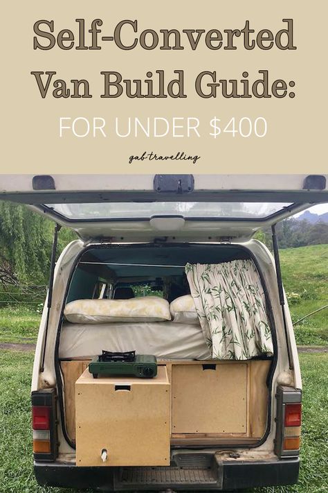 This self-converted cargo van build was done with limited tools and skills. Even on a low budget, this van build is ready for living and travelling in. Check out the article for tips on how to make a functional van for your van life. Van Life Cheap, Low Top Van Conversion, Easy Van Build, Budget Camper Van, Van Life On A Budget, Minimal Van Conversion, Living Van Ideas, Basic Camper Van, Basic Camper Van Conversion