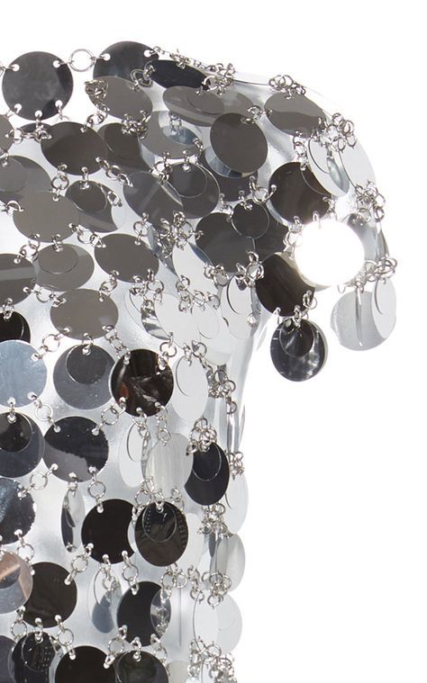 Paco Rabanne Chainmail Mini Dress 0 Waste, Paco Rabanne Chainmail, Chain Mail, Paco Rabanne, Silver Sequin, Pierre Cardin, Moda Operandi, Designer Dresses, Sequin