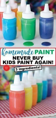 Do your kids love to play with paint as much as mine do? If so, you have to try this easy homemade paint recipe from Smart School House! Kid's paint is so easy to mix up and is cheaper! You will never have to buy paint for your kids again after trying this homemade recipe. Try making your own for a fun kid's craft today! Smart School House, Homemade Paint, Smart School, Diy Tumblr, Diy Crafts For Adults, Candy Cards, How To Make Paint, Fun Crafts For Kids, Fun Diy Crafts