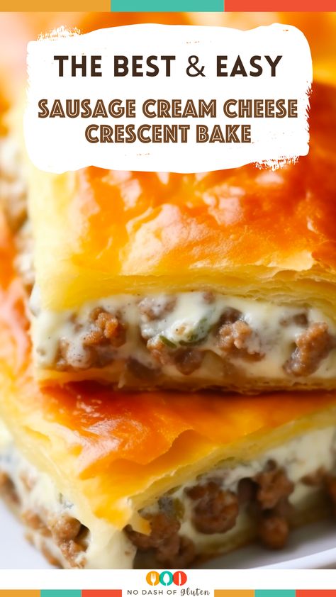 Discover culinary bliss with our Sausage Cream Cheese Crescent Bake! A quick and creamy masterpiece perfect for weeknight dinners. Try it now and savor the deliciousness tonight! Easy Sausage Cream Cheese Crescent Rolls, Sausage Cream Cheese Casserole, Sausage Cream Cheese Squares, Sausage And Cream Cheese Crescent Rolls, 3 Ingredient Sausage Cream Cheese Casserole, Rotel Sausage Cream Cheese Croissant Breakfast Casserole, Sausage Cream Cheese Crescents, Sausage Cream Cheese Croissants, Crescent Roll Sausage Cream Cheese