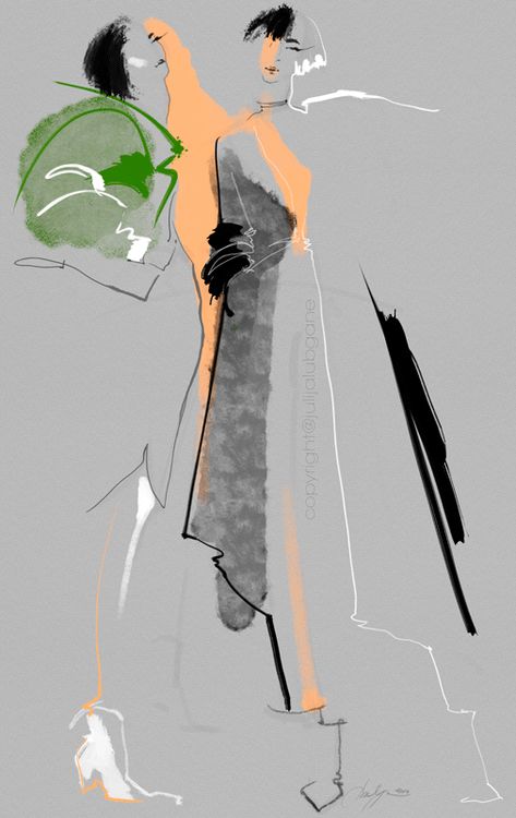 Abstract Fashion Illustration, Julija Lubgane, Live Sketching, Thailand Art, Abstract Fashion, Custom Pencils, Chicago Fashion, Interior Design Website, Beautiful Sketches