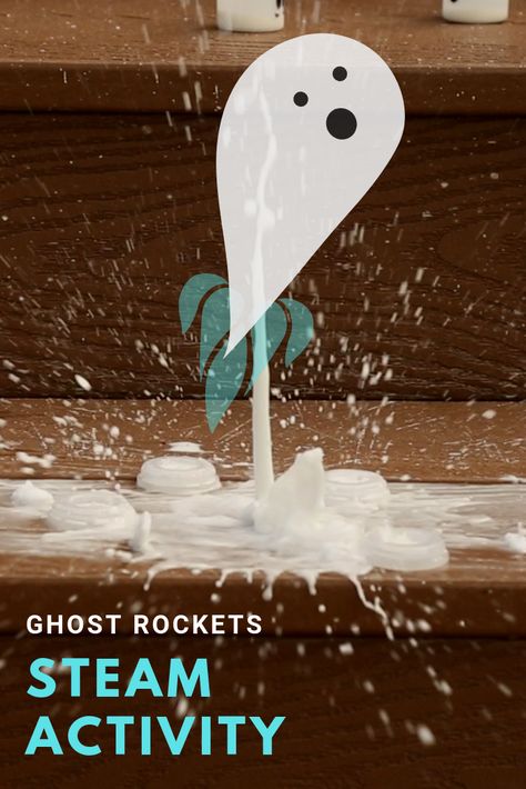 Ghost Rockets STEAM Activity | Kaplan Early Learning Company Ghost Rockets, Outdoor Science, Stomp Rocket, Steam Activity, Early Childhood Classrooms, Steam Activities, Rocket Science, Homeschool Kindergarten, Day Camp