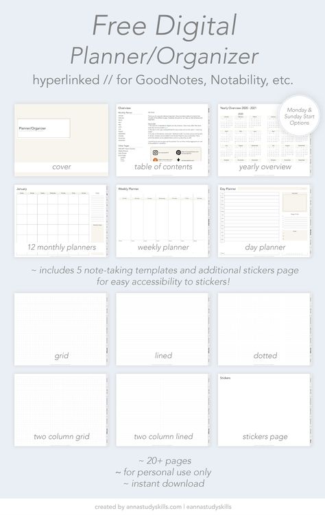 ♡ tag me! @annastudyskills​ | #annastudyskills 

#studywithme #digital #goodnotes #goodnotes5 #notability #ipadpro #studyabroad #studystudystudy #studyaccount #study📚 #freedigital #planner Free Digital Planner Goodnotes 2023-2024, Goodnotes Daily Planner Template Free, Goodnotes 5 Templates Free, Grimm Book, Digital Planner Notability, Notability Template, Ipad Organization, Study Planner Free, Journal October