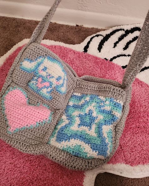 Handmade cinnamoroll inspired bag $160 (dm me) . . . . . . . . #fashionblogger #explorepage #fashion #trending #crocheting #handmadewithlove #crochetersofinstagram #yarnaddict #yarn #smallbusiness #crochetlove #crochetlover Crochet Lovers, Crochet Bag Pattern, Crochet Bags, Bag Pattern, Crochet Bag, Dm Me, Fashion Blogger, Yarn, Crochet