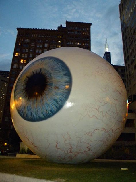 I really, REALLY wish the giant eyeball sculpture would come back as a permanent fixture downtown. It was right by the library. Eyeball Sculpture, Giant Eyeball, Ball Sculpture, Meanwhile In America, Eye Ball, Cloud Gate, The Library, Come Back, Dallas