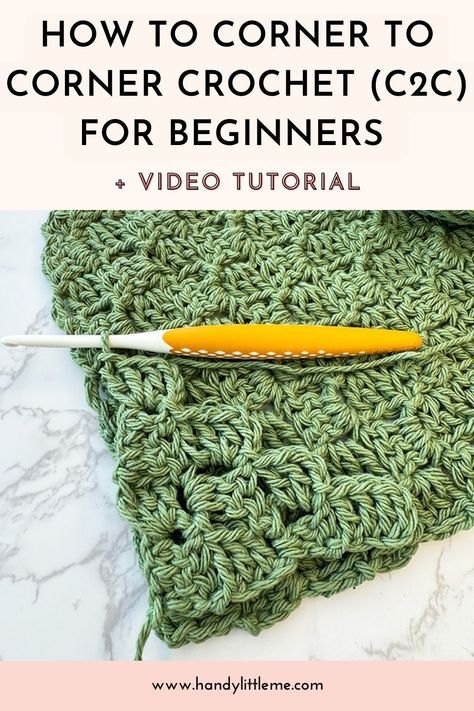 C2c Dishcloth, C2c Crochet Tutorial, C2c Tutorial, Crochet Dishcloth Pattern, Corner To Corner Crochet Pattern, Crochet C2c Pattern, C2c Crochet Pattern Free, Crochet Blanket Tutorial, Corner Crochet