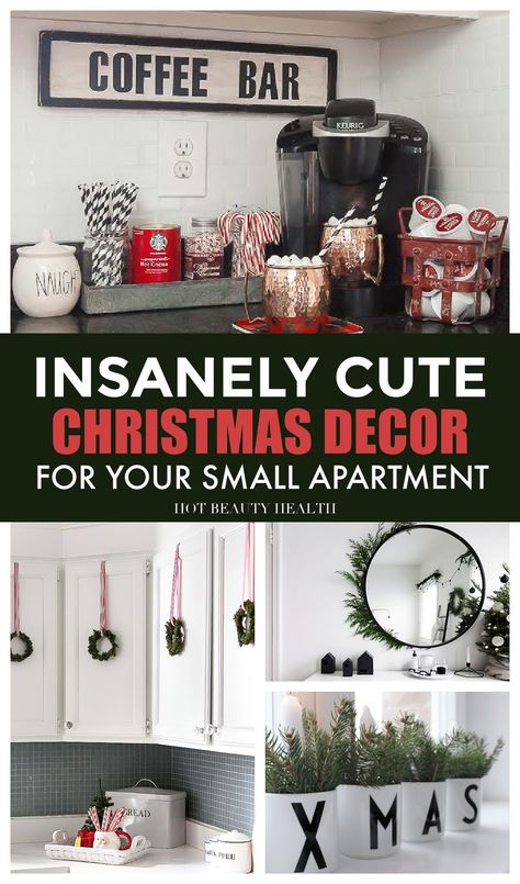 Small Apt Christmas Decor, Small House Christmas Decor Living Room, Small Apartment Holiday Decorating, Christmas Apartment Decor Ideas, Christmas Small Apartment, Small House Christmas Decor, Small Apartment Christmas Decor Ideas, Small Apartment Christmas Decor, Small Apartment Christmas