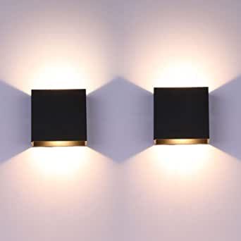 Indoor Up Down Wall Lamp Wall Wash Light Modern Wall Sconce Lighting Black 6W Aluminum for Living Room Bedroom Hallway Corridor, Stairs, Warm White The mordern wall light is designed in a square shape with high quality aluminum material, durable and easy to clean. The design is simple and stylish, suitable for all kinds of decoration styles. L10 * W10 * H5 cm; Voltage: AC85v ~ 265v; Power: 6W; Color: Black; Lamp Beads: 2*COB; Lumen: 2*600lm; Weight: 0.4kg; Color Temperature: 3000k; Kitchen Staircase, Bedroom Wall Lights, Residential Lobby, Wall Wash Lighting, Kitchen Extension Ideas, Bedroom Hallway Decor, Up Down Wall Light, Apartment Hacks, Black Wall Lamps