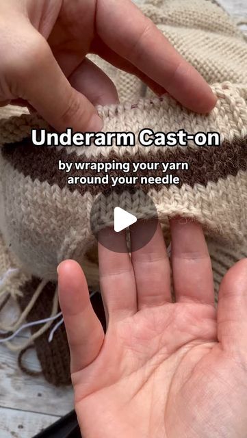 Sarah on Instagram: "Another method to cast on underarm stitches; there are many different methods, and I want to try them all to see which one I like the most. In this video, I knitted one side through the back loop and the other through the front leg. My personal favorite is knitting through the back loop; it looks really neat.  Another advantage of this method is that there are no gaps between the cast-on stitches and your existing stitches.  I honestly don’t know what this cast-on method is called or who came up with it.  #knitting #knitlife #knittingaddict #knitfiberart #knitcraft #knitart #knitartists #slowfashion #makeyourownfashion #knittersofinstagram #knitpassion #handmadeknits #instaknit #knittingismytherapy #strickenmachtglücklich #stricken #strikk #knit" Steeking Knitting Tutorials, Cast On Knitting Tutorials, Cast On Knitting, Knitting Top, Knitting Videos Tutorials, Casting On Stitches, Knitting Hacks, Knitting Help, Knitting Stitches Tutorial