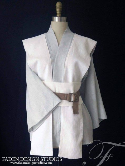 Jedi Robes, Jedi Tunic, Avatar Outfits, Jedi Outfit, Jedi Robe, Jedi Cosplay, Jedi Costume, White Linen Top, Star Wars Fashion