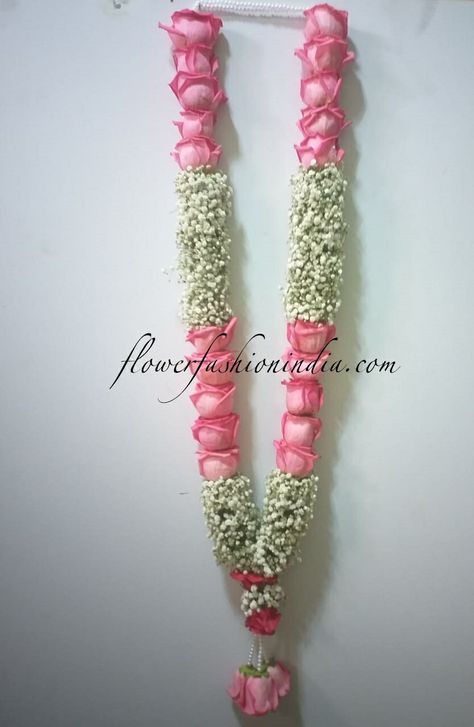 #FloralGarlands made with love. Contact us on 9742200300 to order your #FlowerGarlands. Visit flowerfashionindia.com for more! Wedding Flower Garland Indian, Garland Designs Indian, Poola Dhandalu Engagement, Puladandalu For Marriage, Bridal Mala Flower, Poola Malalu For Wedding, Flower Garlands Wedding, Jwellary Design For Wedding, Garland Designs Wedding