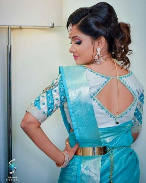 Designer Blouse Back Neck Designs for Stylish Look - K4 Fashion Kathpadar Saree Blouse Design, Trendy Blouse Designs Back Neck, Trending Blouse Design, Boat Neck Blouse Designs, Trending Blouse, Latest Blouse Neck Designs, 50 Blouse Designs, Silk Saree Blouse Designs Patterns, Lace Blouse Design